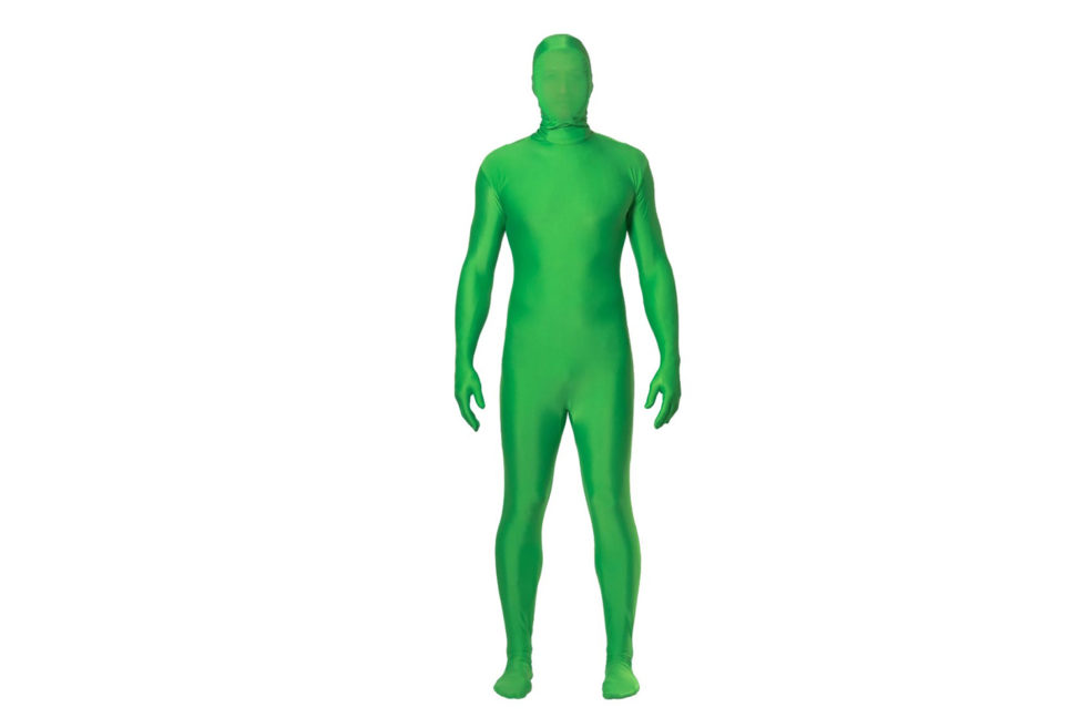 CHROMAKEY GREEN SCREEN FULL BODY SUIT • FOR RENT • Domino Production